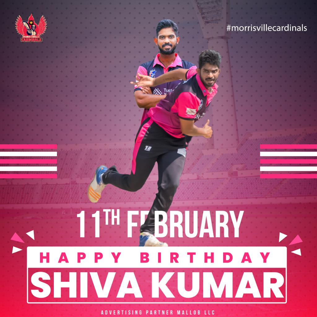CardinalsCrick1's tweet photo. One of the major assets of #Morrisville_Cardinals. Wishing our consistent all-rounder Shiva Kumar a very Happy Birthday.
Advertising Partner: Mallob LLC
#hbdshivakumar
#AtlanticConference
#churchstreetparkNC
#mallobadvertising
#MinorLeagueCricket
#USACricket
#CardinalsFamily https://t.co/UqUk1crrdd