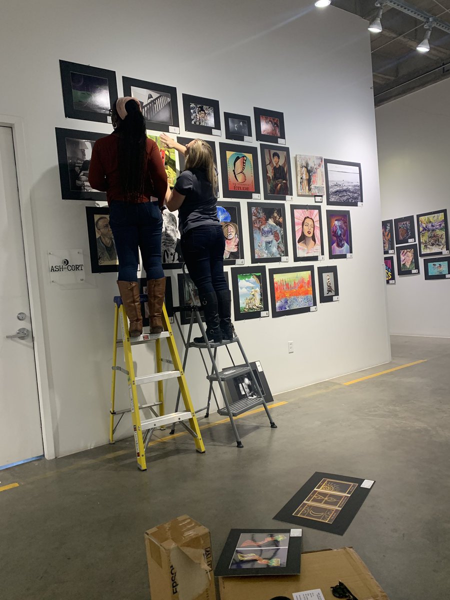 LeahSMcWhorter's tweet photo. Klein’s Scholastic Gold and Silver Key Artwork is up at Texas Art Supply and Spring Street Studio. Denise and I got all 50 of our high school pieces hung at Spring Street in just under 3 hours! What a Day! @kleinfinearts @KleinISD https://t.co/UVVhgnlq7B