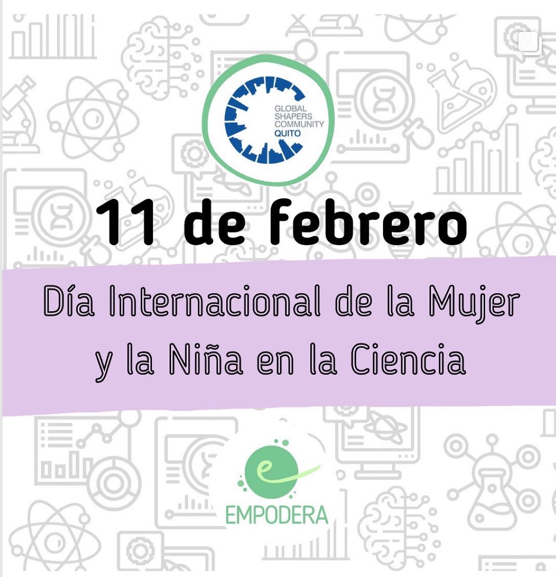 La ciencia necesita a más mujeres. La igualdad de género en el campo de la ciencia y tecnología ayuda a cerrar la brechas en el mundo científico. Celebremos a las mujeres científicas y trabajemos para que el conocimiento sea diverso y equitativo! 
#MujeresEnCiencia