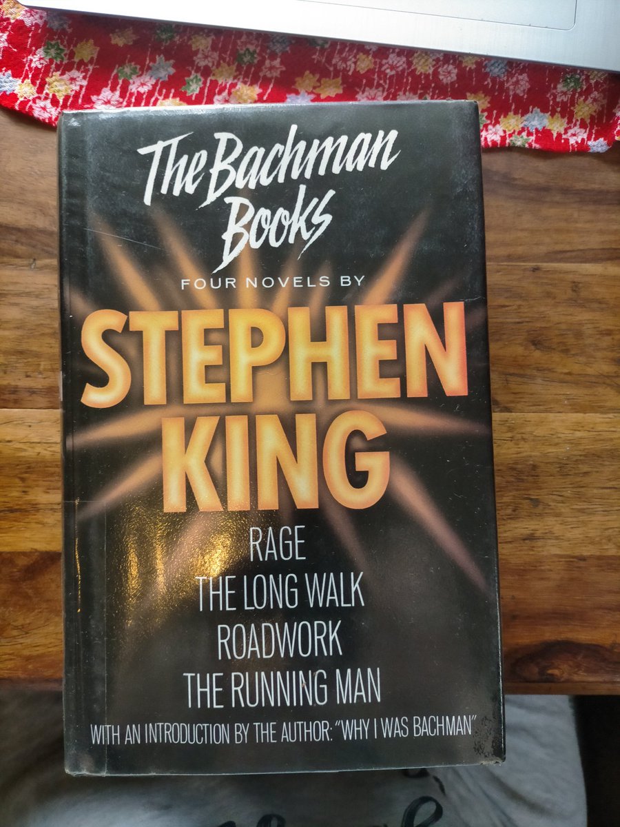 Traciegila's tweet photo. A person texted me the other day to say they had found a 3rd edition copy of @StephenKing's #TheBachmanBooks and was I still interested? I met him 3 years ago at a Zonta #booksale. What a legend! #EverythingsEventual https://t.co/AZFJAXeY6R