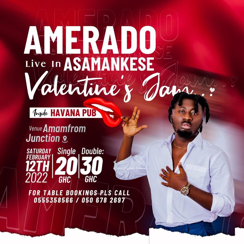 Hello Asamankese, 
Meet me at the Havana Pub this Saturday evening let’s jam 🔥🔥

Val’s came early for y’all 📌