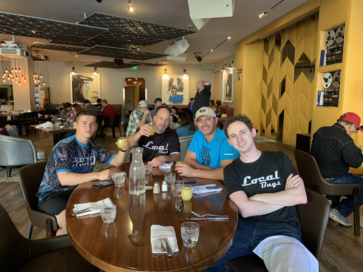 1pm start time for National Singles #1. Solid breakfast and we’ll be over to warm up. These are so some good guys to get your mind right with. Let’s do it! <a href="/ChrisCuccia1/">Chris Cuccia</a> <a href="/AdamHissner/">Adam Hissner</a> <a href="/JustinReul1/">Justin Reul</a>
