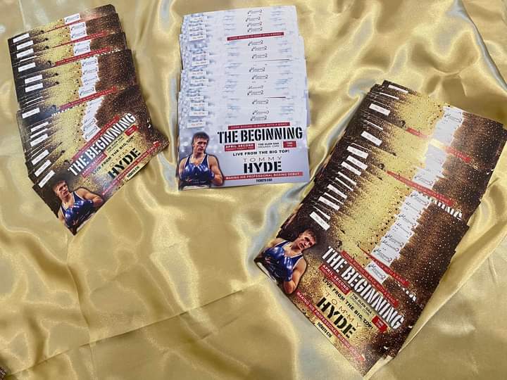 tommyhyde99's tweet photo. “TICKET ALERT” 
Tickets for ‘THE BEGINNING’ pro boxing show in Cork, Ireland April 2nd will go on sale today Friday February 11th at HANNAH BAWNS Bar from 6pm. Tickets are priced at €50 gallery and €70 ringside. https://t.co/hYnVvtRPW7