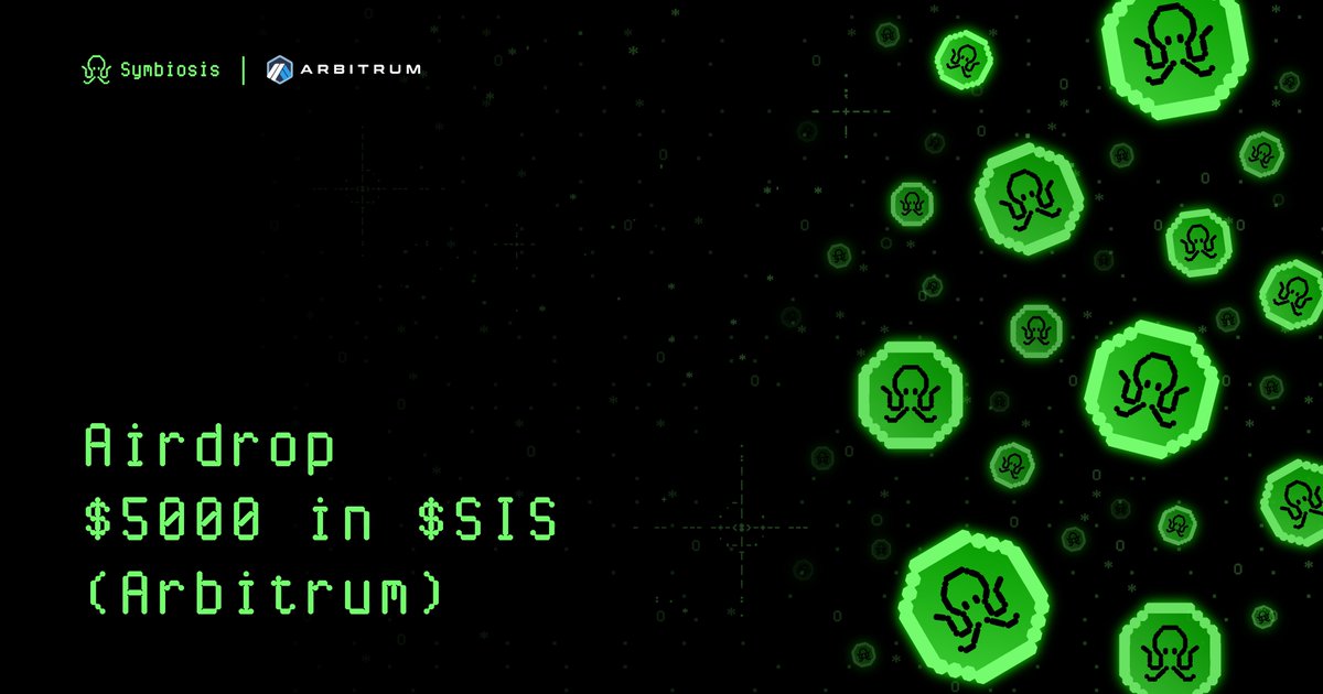📣#SymbiosisFinance #airdrop is live now!

🎉Total for the airdrop: $5,000 worth of SIS

👉Use our airdrop bot in Telegram: t.me/Symbiosis_Fina…

🗓 Airdrop End: 22nd February
🗓Airdrop Distribution: Within a week after airdrop ends <a href="/airdropinspect/">Airdrop Inspector</a>