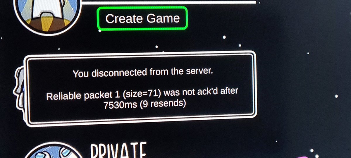 alanoshea93's tweet photo. @AmongUsGame Is there an issue with servers?? https://t.co/6zCqjAXxBs