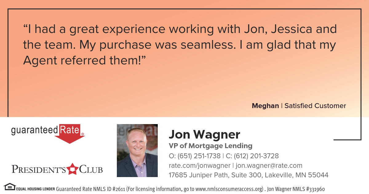jonwagner04's tweet image. Thanks for the great review Meghan! We hope to do that same for your friends.  #LowRates #PurchaseExperts #FlashClose rate.com/jonwagner