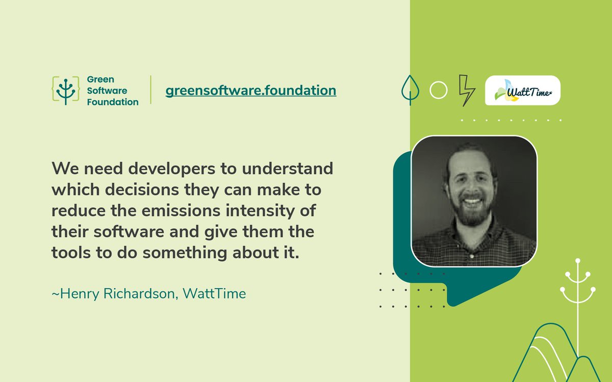gsfcommunity's tweet image. Developers need to look beyond their organisations to become more aware of the global impact of their software, says Henry, an Environmental Impact Analyst @WattTime. He also announces some job openings!
buff.ly/3gDf0Sn @gsfcommunity #SCI #SoftwareCarbonIntensity