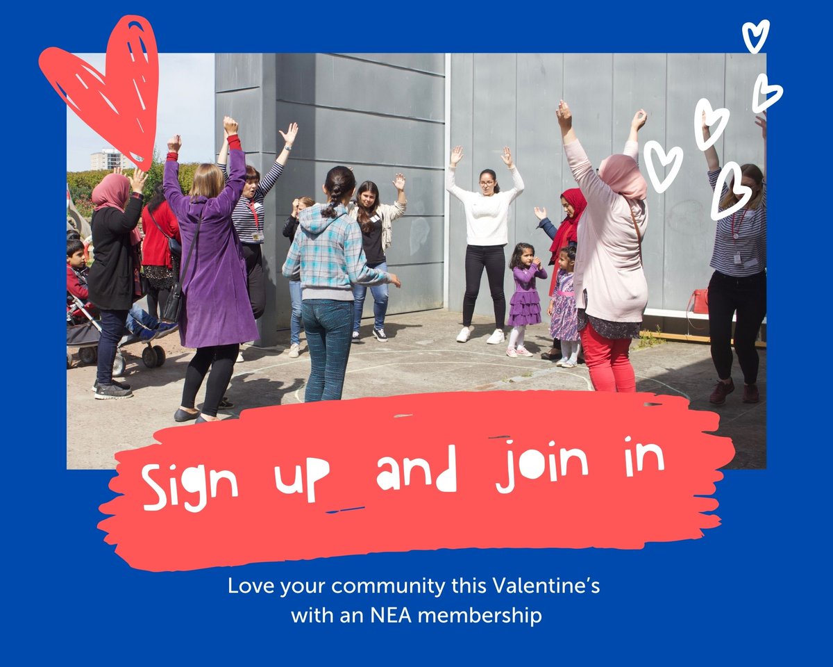 northedinarts's tweet photo. This Valentine's weekend, show your 💙 for your local community and join the NEA membership. 
Learn more at https://t.co/pml84yeW79 
#muirhouse #northedinburgh #northedinburgharts https://t.co/ekkQ6GWIE4