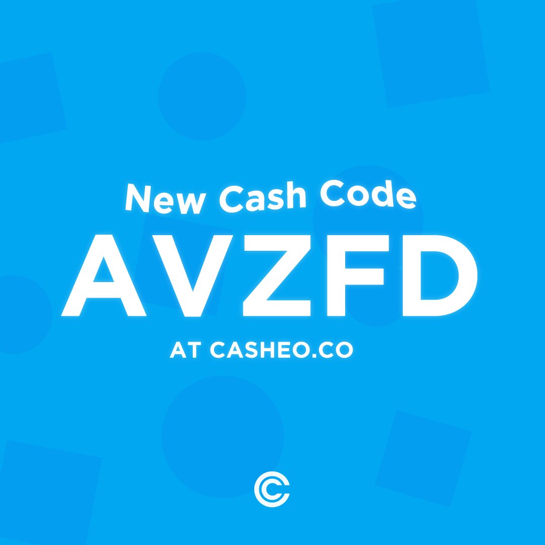 Casheo on Twitter "A NEW Cash Code is available! Be one of the First