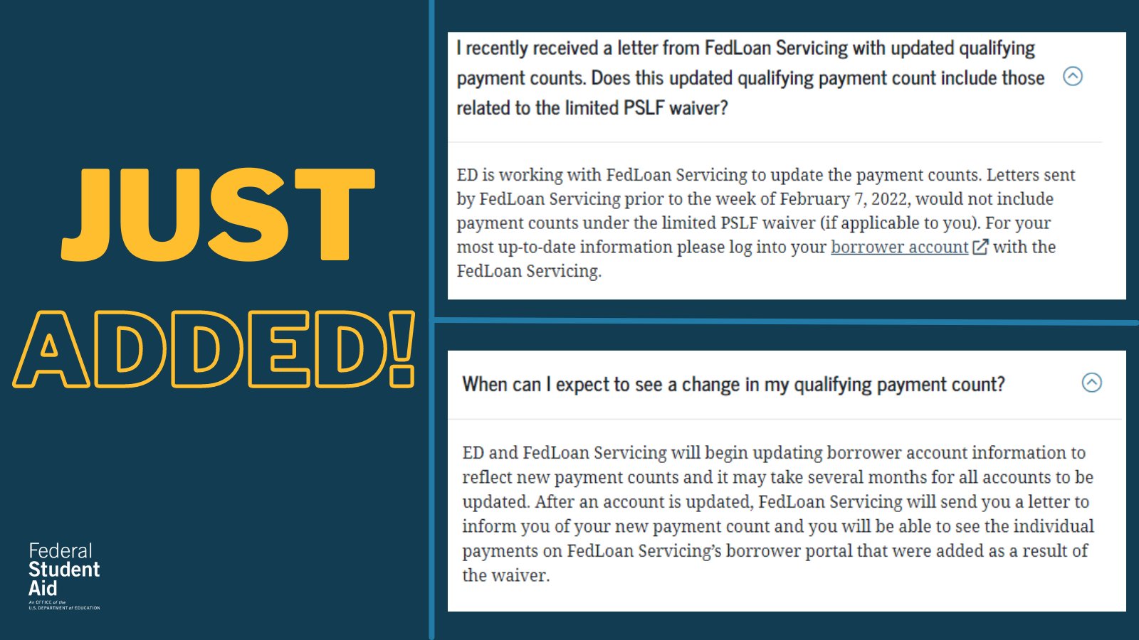 Richard Cordray Federal Student Aid Added Q Amp As To Our Website About The Limited Pslf Waiver Including Two About Qualifying Payment Counts Encourage Borrowers To Learn More About The Waiver At Richard Cordray Federal Student Aid Added Q Amp As To Our Website About The Limited Pslf Waiver Including Two About Qualifying Payment Counts Encourage Borrowers To Learn More About The Waiver At
