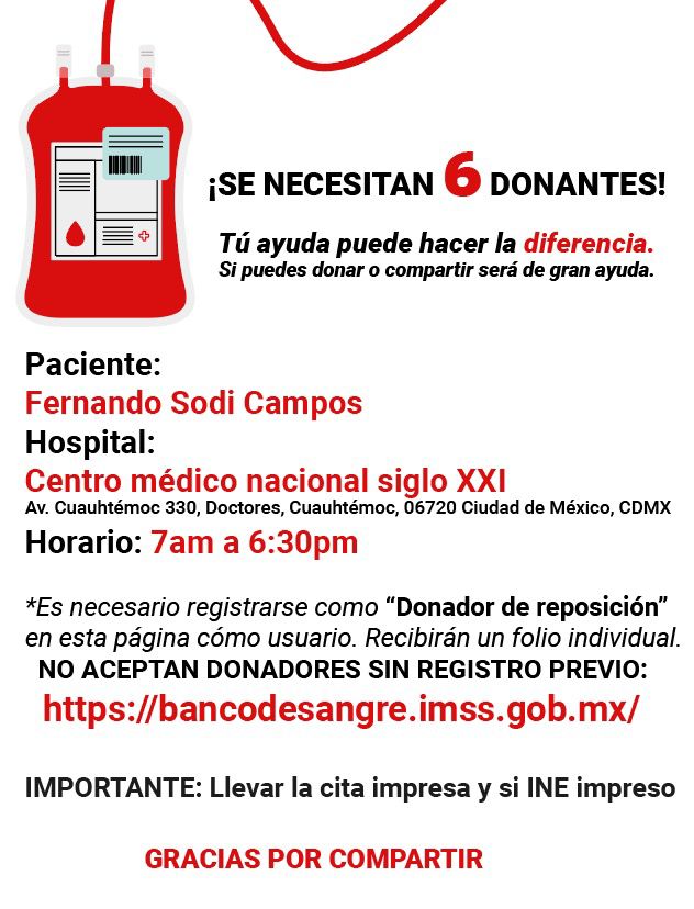 Si alguien puede donar se le agradece muchísimo.