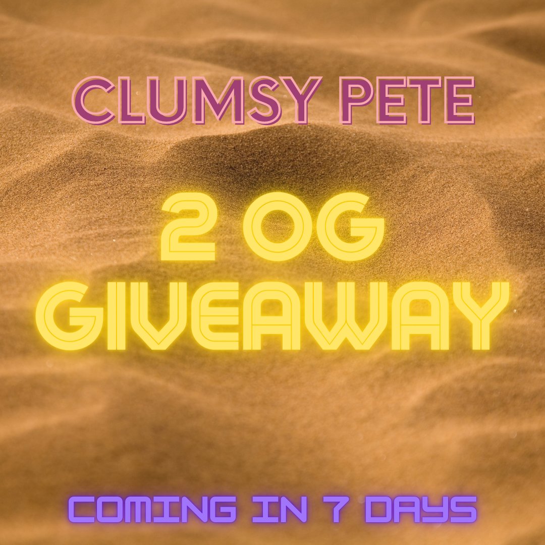 2 OG spots giveaway to those who:

1⃣ like and rt  
2⃣ follow <a href="/ClumsyPeteNFT/">Clumsy Pete</a>
3⃣ tag 3 friends 

Giveaway ends in 24 hours.