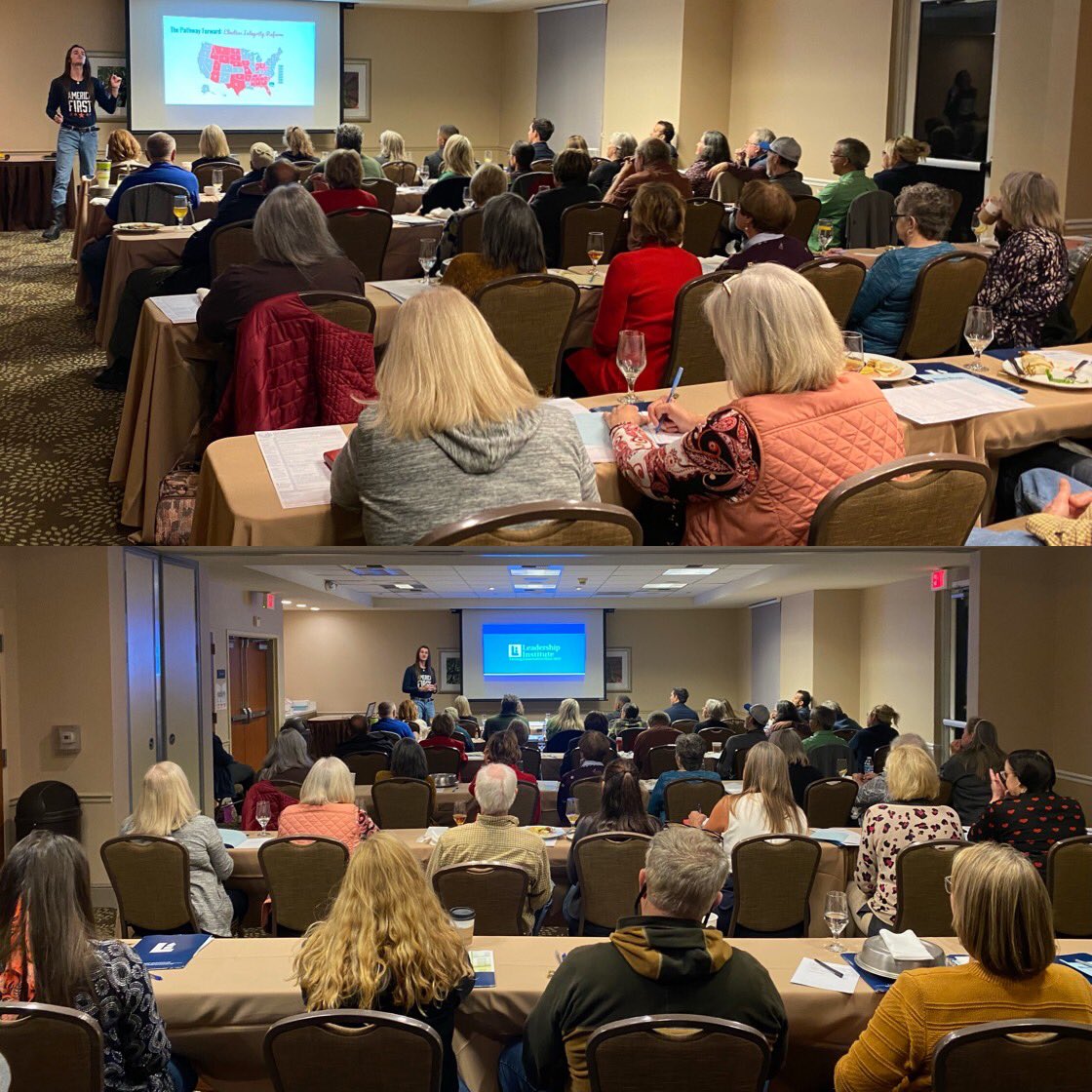 ScottPresler's tweet photo. WOW! A packed house in Bakersfield, California. 

These activists learned how to run for office, register voters, &amp; organize their communities. 

Thank you to the @LeadershipInst for having me. https://t.co/u0I38BSFFg