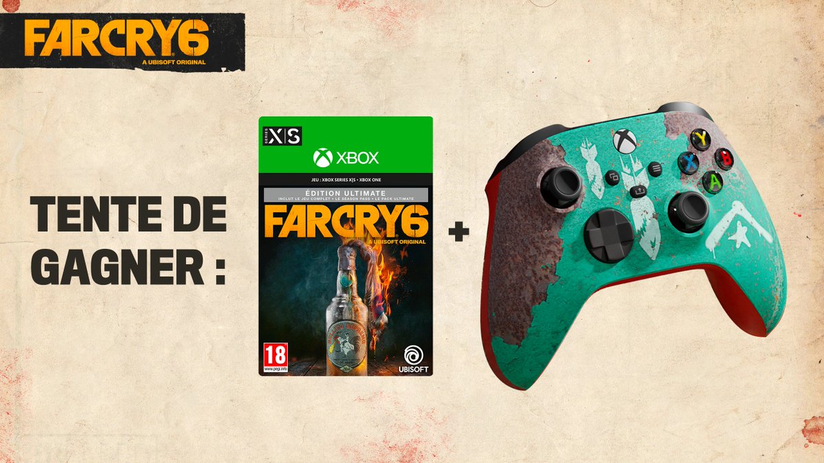 À l’occasion de la sortie du dernier DLC de Far Cry 6, "Joseph : Chute".

Tente de gagner :
🔥 Un code Far Cry 6 Édition Ultimate
🎮 Une manette Xbox customisée

Pour participer :
➡️ Follow @XboxFr + <a href="/FarCryFR/">Far Cry FR</a>
➡️ RT ce tweet