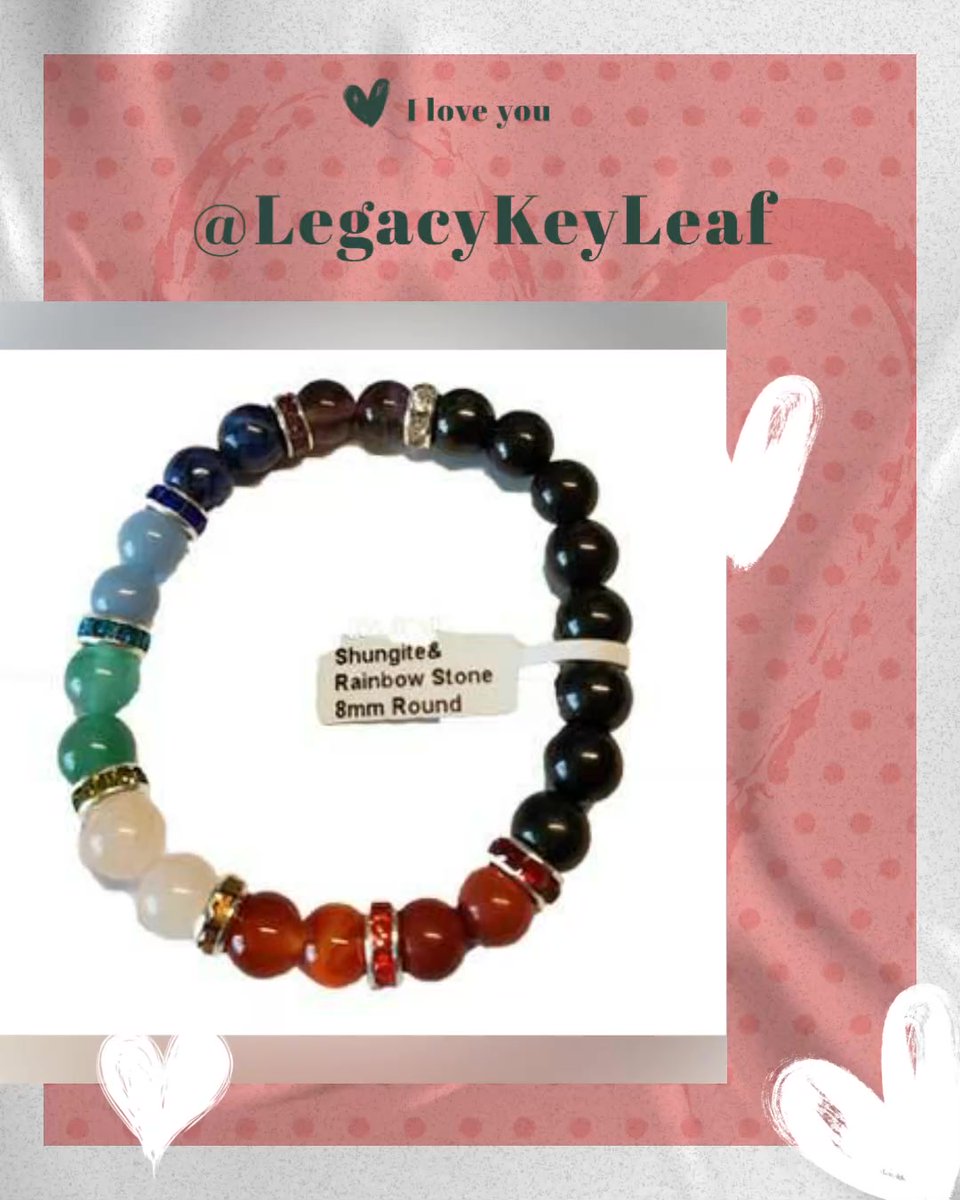 LegacyKeyLeaf's tweet photo. Chakra &amp; Shungite Bracelet - EMF Protection - Search &amp; Shop at our website. https://t.co/2nI7kbNaAK Enjoy! https://t.co/2kZgoqC3NQ