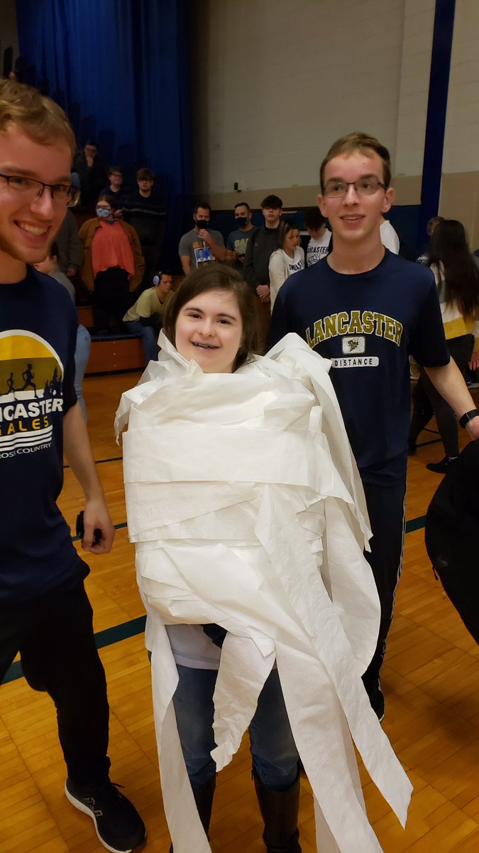 Great time with  Jacob and Abby during the mummy event at the Gale Revolution Winter Olympics. #galesunited <a href="/lancastergales/">LancasterGales</a> <a href="/LHSGalesOffice/">Mr. Burre</a>