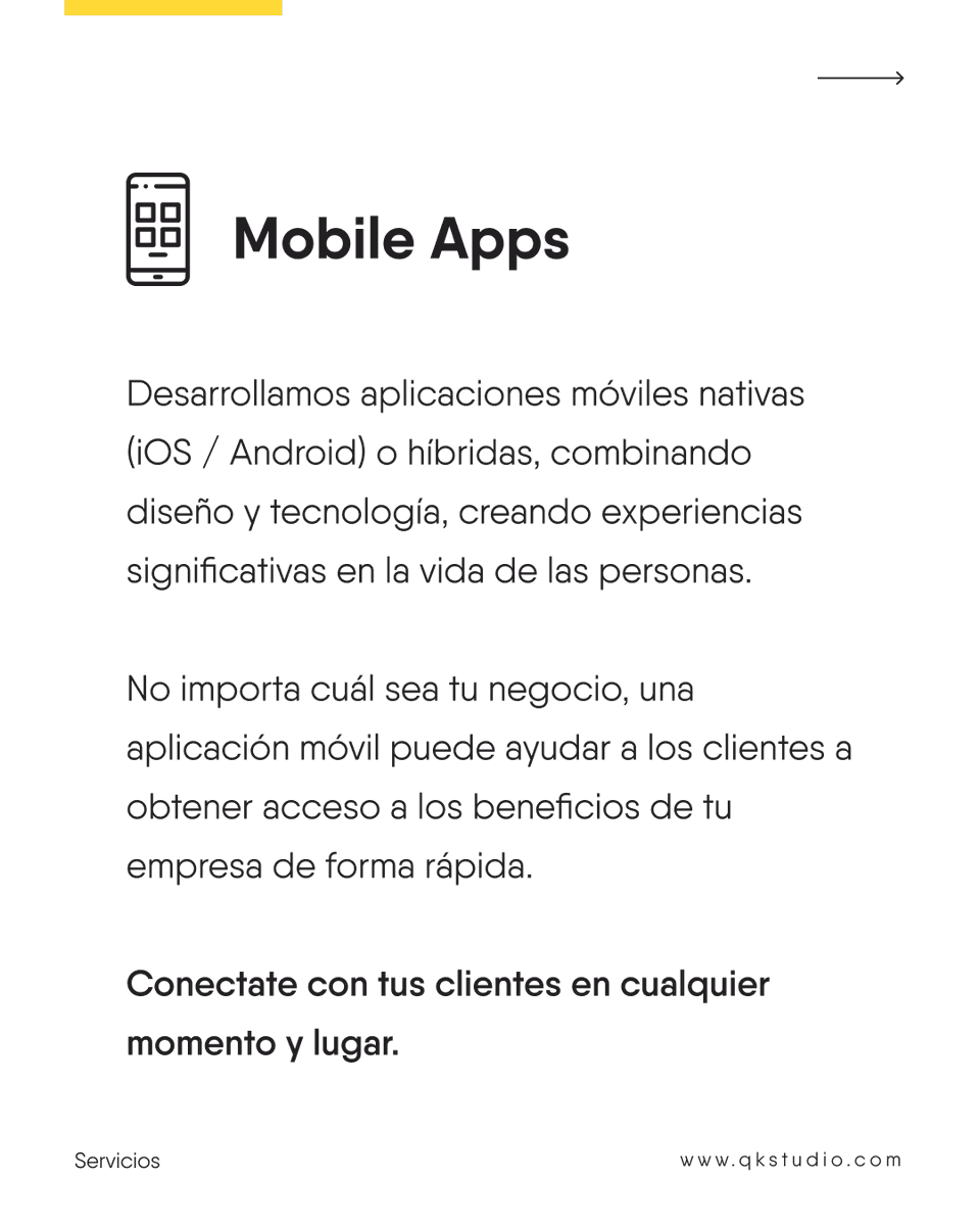 qkstudio's tweet photo. ✔ We create native or hybrid mobile Apps, designed to connect with your customers anytime, anywhere. We develop B2C/B2B web Apps and integrate them into the technological ecosystem of our clients.

Learn more! https://t.co/z4IA4JL14H https://t.co/45xLWMOonJ