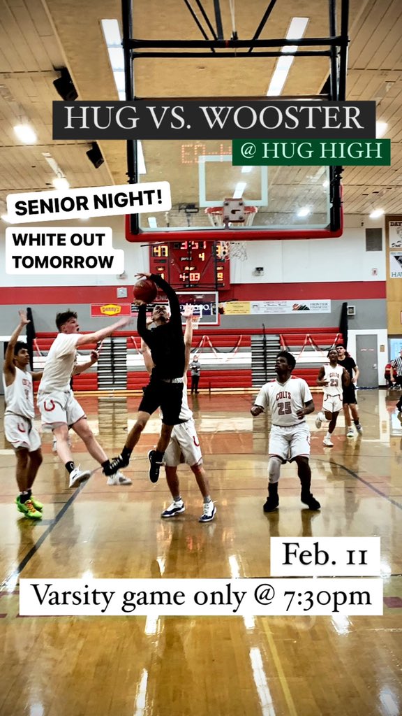 LETS NOT FORGET TODAY IS SENIOR NIGHT!! The last game at the Hawks Nest!💚🦅 Come support our boys. White out🤍