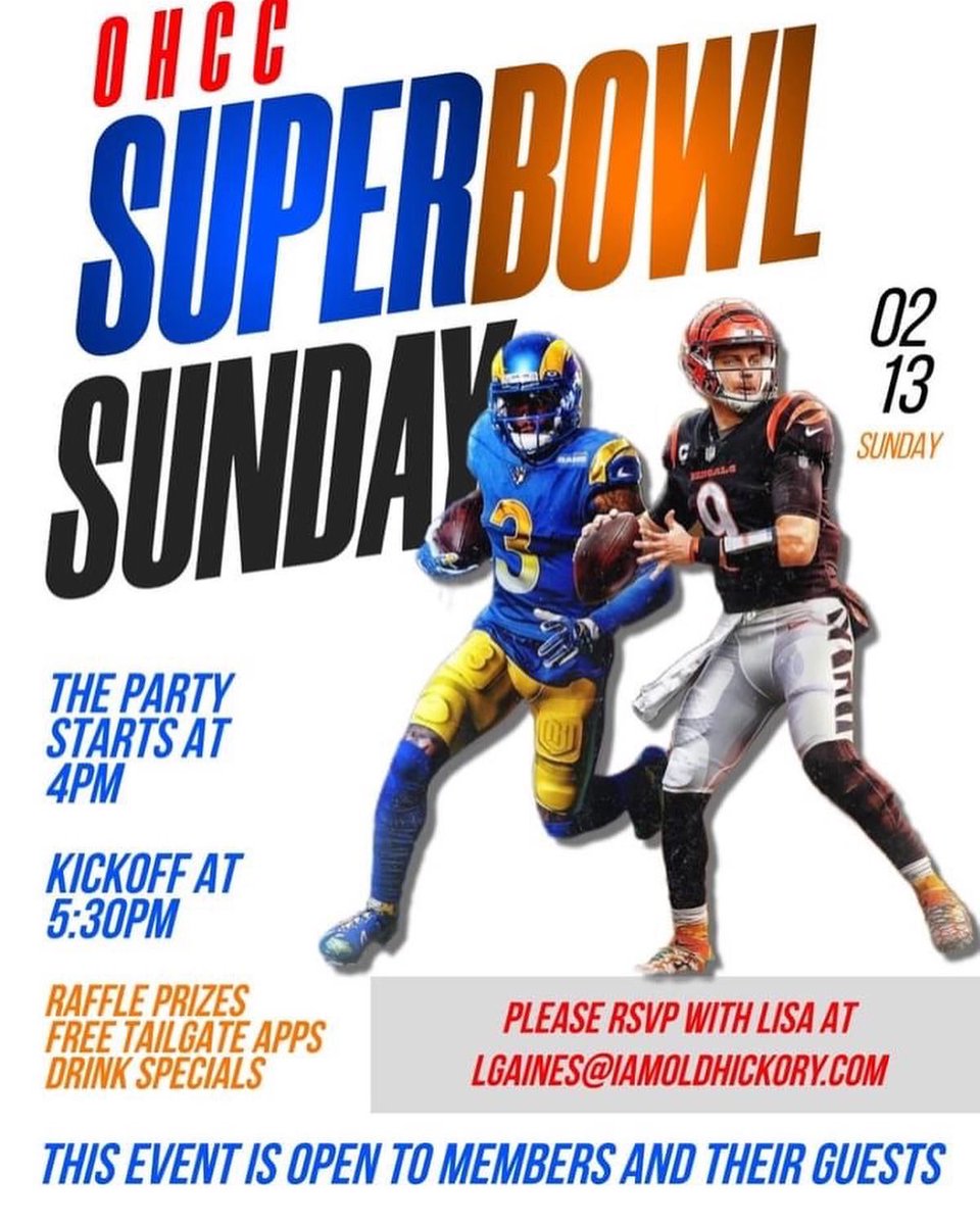 CountryHickory's tweet photo. We have a great weekend in store at OHCC.  We have two nights of Valentine's Day dinner (Saturday and Monday) with Superbowl Sunday in the middle.  
Members are encouraged to make reservations, but they are not necessary. https://t.co/OLtIfuoXSh