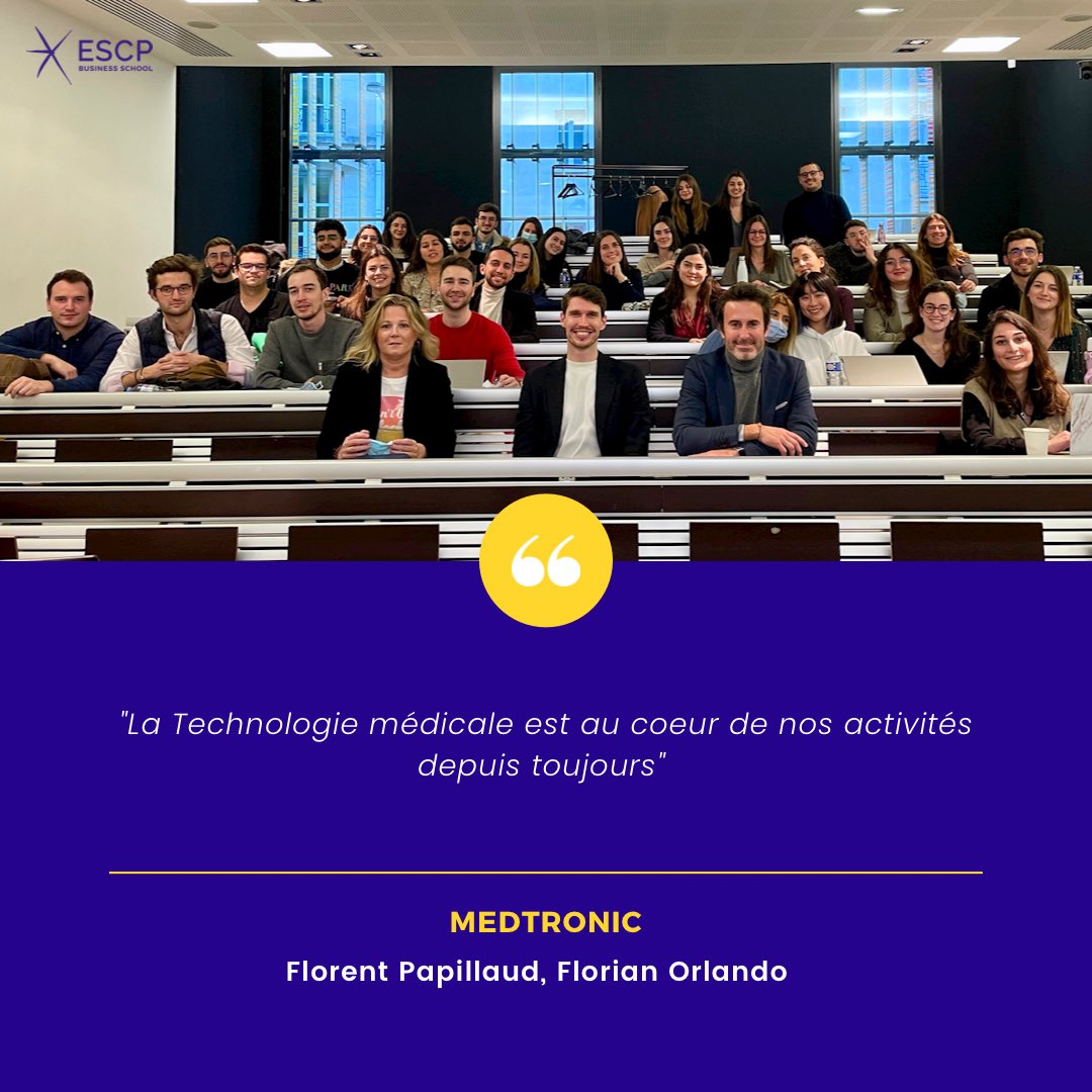 ESCP - MSc Biopharmaceutical Management (@escp_msm) on Twitter photo We had the pleasure to meet two amazing people from Medtronic: <a href="/florentpap/">Florent PAPILLAUD</a> business unit manager and <a href="/FlorianOrld/">Florian Orlando</a> product manager NMS. We tackled the importance of the medical #technology today and we were able to present our solutions to boost the SNM #marketing in France. We had the pleasure to meet two amazing people from Medtronic: <a href="/florentpap/">Florent PAPILLAUD</a> business unit manager and <a href="/FlorianOrld/">Florian Orlando</a> product manager NMS. We tackled the importance of the medical #technology today and we were able to present our solutions to boost the SNM #marketing in France.