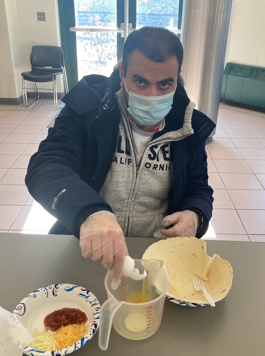 ESCofNJ's tweet photo. Adult Community Services participants were very busy in the kitchen this week making (and of course, eating!) breakfast burritos and fruit salad. Looks so yummy! #ESCNJ #ACSNJ https://t.co/gQQkPYgK6X