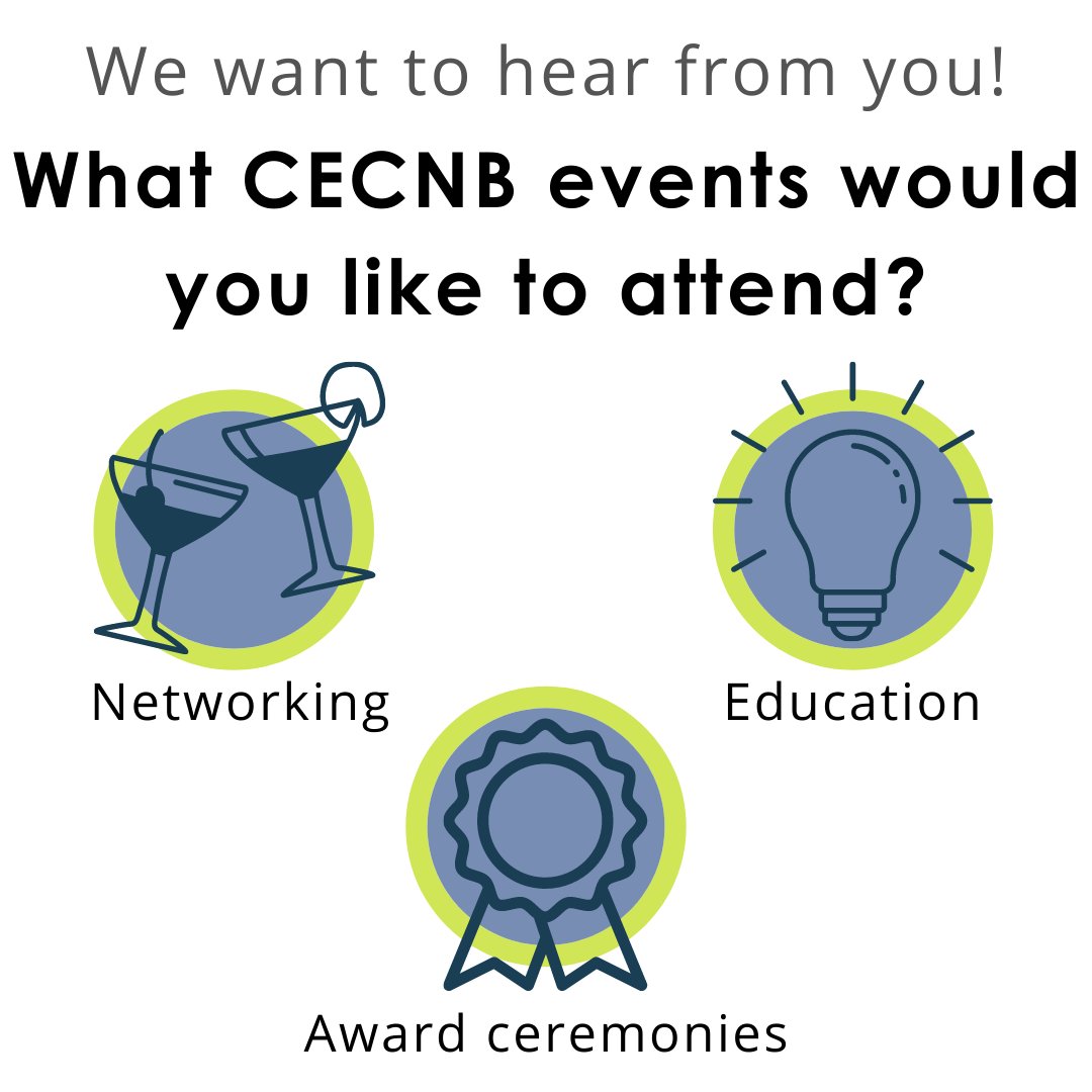 Do you prefer networking events, speaker series, or award ceremonies? CECNB wants to know! Find the survey in our linktree :)