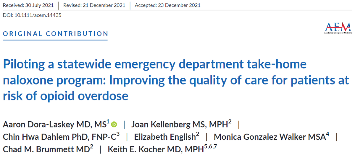 medic_qi's tweet photo. For more on #OUD harm reduction via #emergencydepartment #naloxone distribution check out @latchkeykidd recent @AcademicEmerMed publication - https://t.co/vPT8aeMRBx
Proud to work w/ incredible partners making this happen #MichiganOPEN @BCBSM https://t.co/F0cwzid1XE