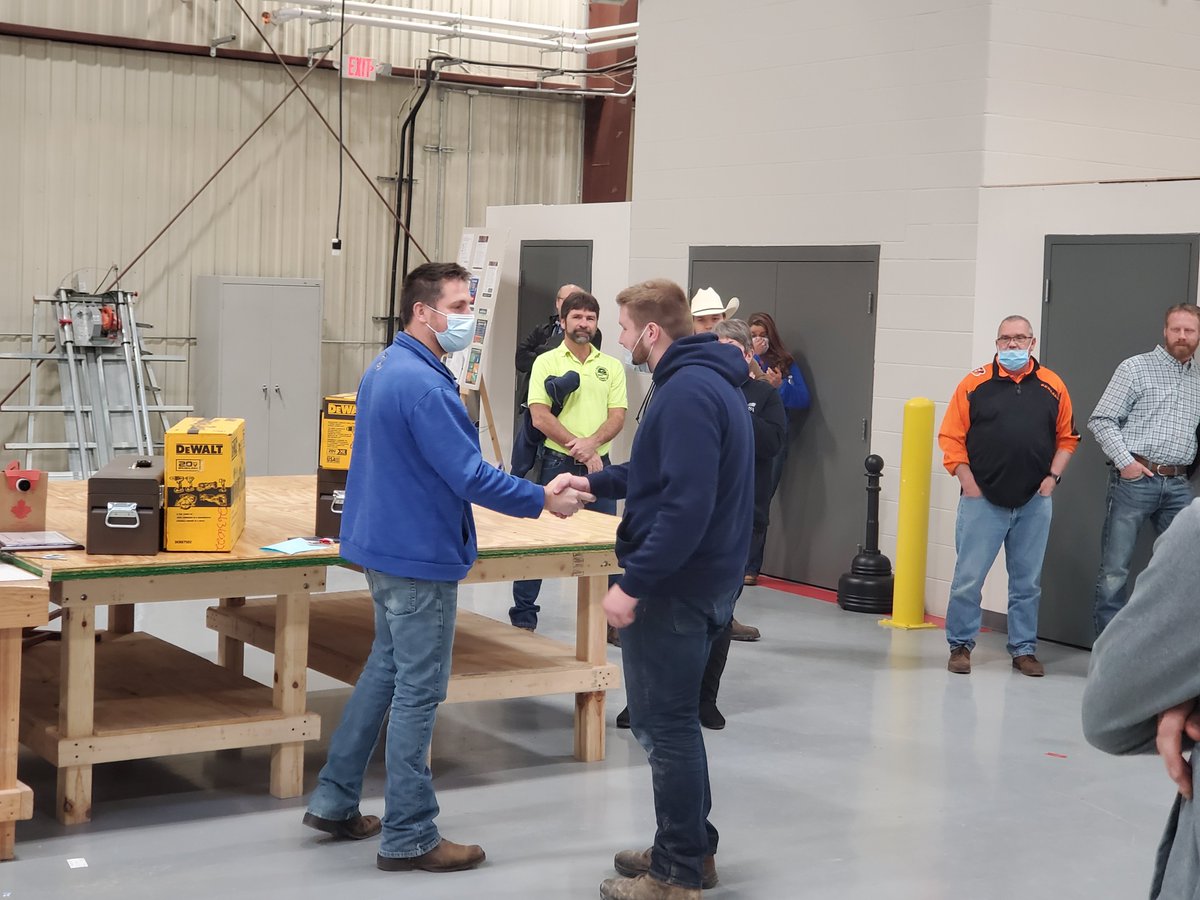 ConstructionLhs's tweet photo. LHS Senior Construction Academy student Anthony Smith to 2nd place in the Regional Carpentry competition which qualifies him for the state competition May 3rd! Congrats!! @LHSGalesOffice , @MrsDavisCTLHS , @LHS_Spang , @LHSMrKnuckles . https://t.co/tMJL9CpM3p