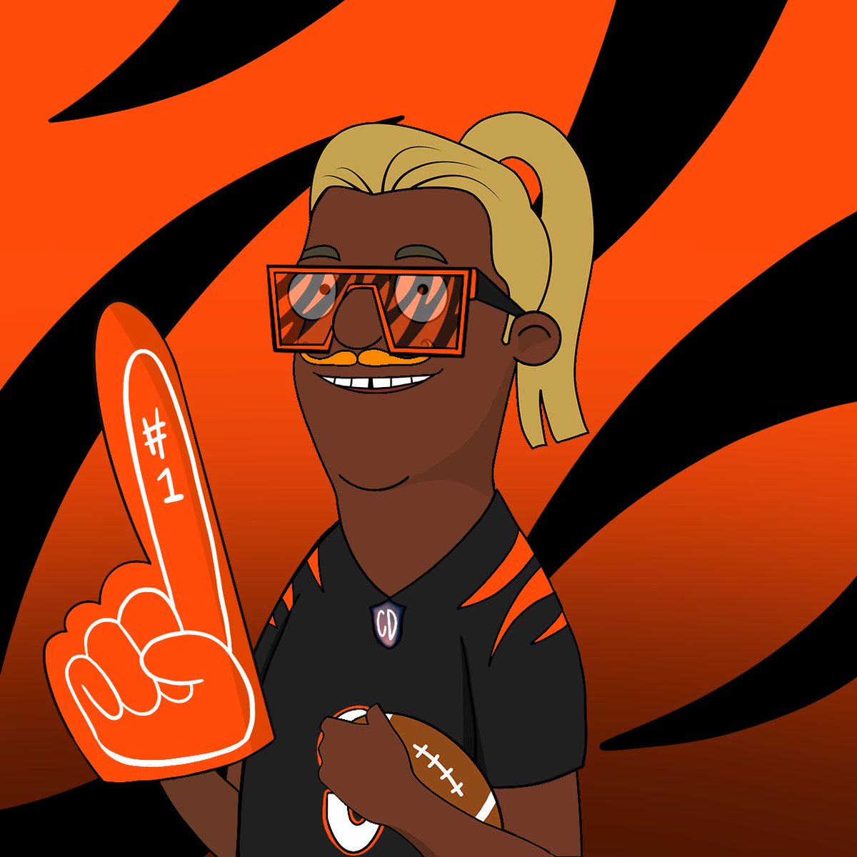 Are you guys ready for #SuperBowlLVI ?!🏈 We are going to be giving away Cryptodad #8954!  Here are the rules:
1) Like &amp; Retweet this post
2) Comment who you think will win, the Rams or Bengals, &amp; use the drip from that team on your favorite Cryptodad/mom.

Keep reading 👇