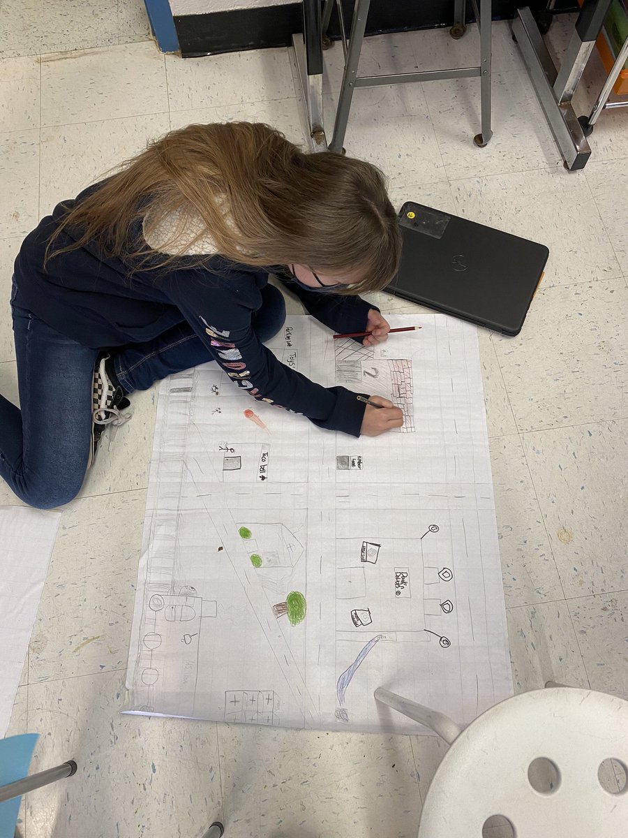 UsryMel's tweet photo. While subbing for teachers can take away time from my role as SBTS, it also means that I get to see cool projects like this one in @MrsWilsonin4th’s class today where students are designing a city using a coordinate plane.  My math teacher heart enjoyed this one! #TigerStories https://t.co/KLkJfkP3HW