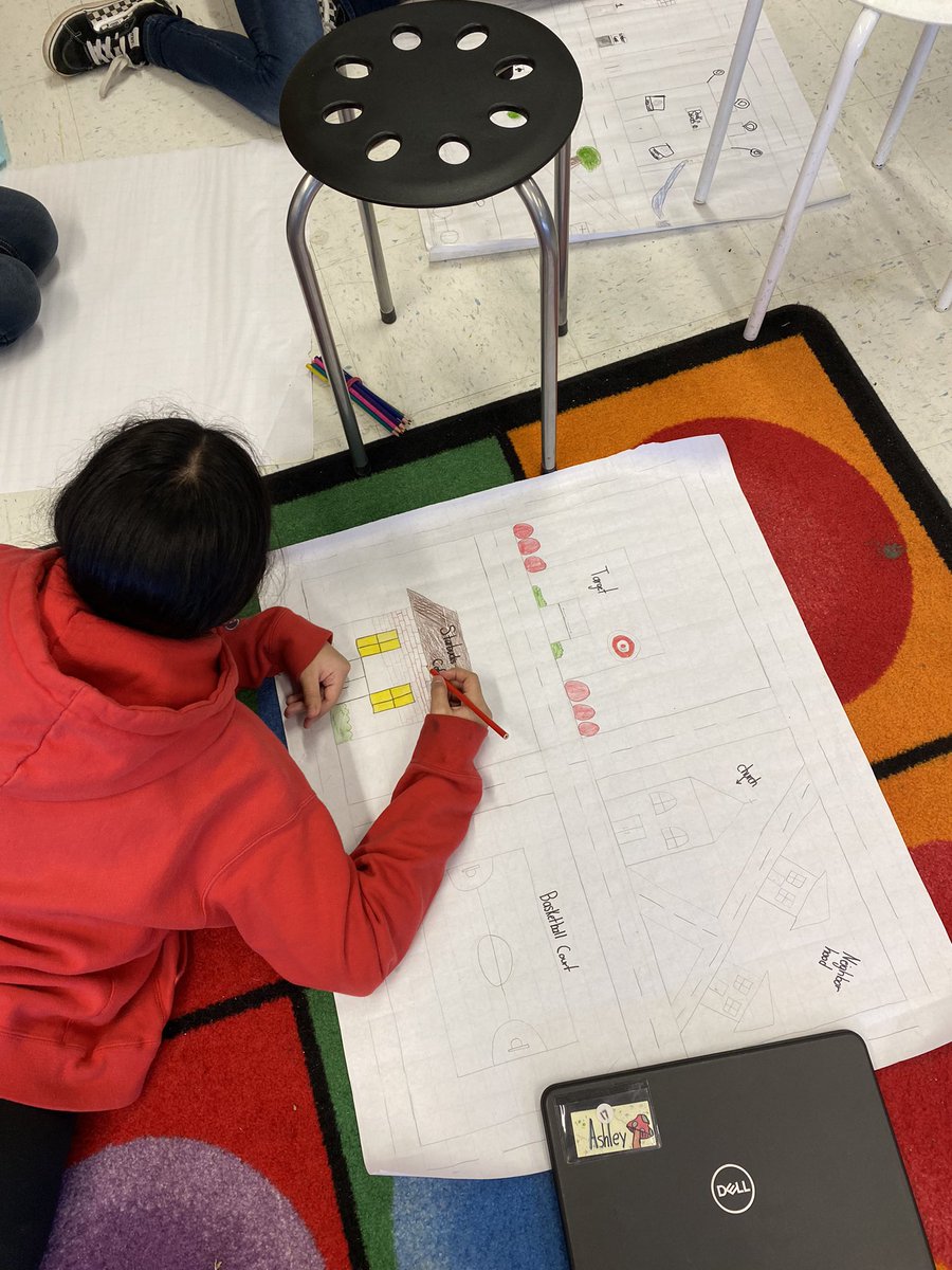 UsryMel's tweet photo. While subbing for teachers can take away time from my role as SBTS, it also means that I get to see cool projects like this one in @MrsWilsonin4th’s class today where students are designing a city using a coordinate plane.  My math teacher heart enjoyed this one! #TigerStories https://t.co/KLkJfkP3HW