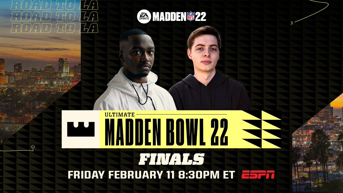 Tonight at 8:30est on ESPN! Check me and my other great cast mates out @tdavisbrand @NickMizesko &amp; @CleffTheGod cap off this year’s Madden Bowl Championship! This Super Bowl Weekend! with special Halftime Show by Blockboy JB &amp; Money Bag Yo! #UltimateMaddenBowl 