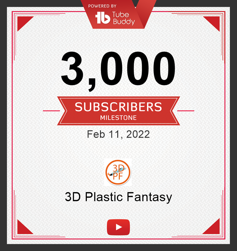 3DPlasticFant's tweet photo. Despite my incosistency, We reached a small milestone, but I would like to express my gratidude to the people who helped me to achieve this goal. Gonna keep up with more and better content.
@DeeNimmin @NickNimmin @hybrid_steel
@sweeney_dunston
 and the list goes on :) https://t.co/fwbNg8rQKJ