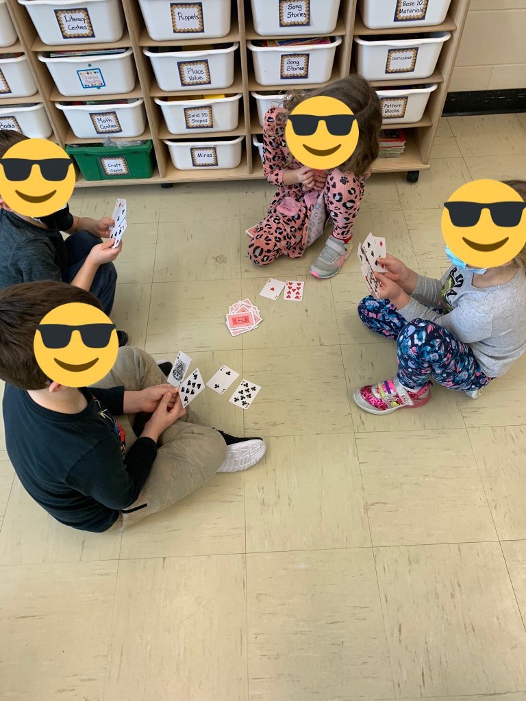 rsbindner's tweet photo. Working on part whole in Grade 1. Go fish for 10 always a favourite and finding ways to find the missing part with a partner. @JohnDearnessTV @tvdsbmathk8 https://t.co/LCOM2gTDL4