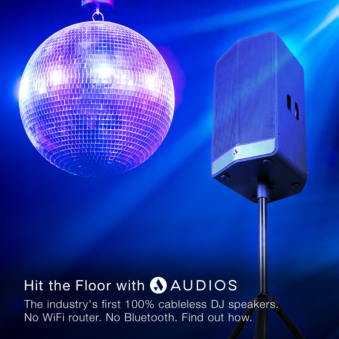 Hit the Floor with Audios
The industry's first 100% cableless DJ speakers. No WiFi router or Bluetooth required. Find out how. #thefutureofsound #audios #DJlife #DJGear #wireless #musicindustry #powertheparty #igmusic #picoftheday #eventplanner 
hubs.la/Q013-_hf0