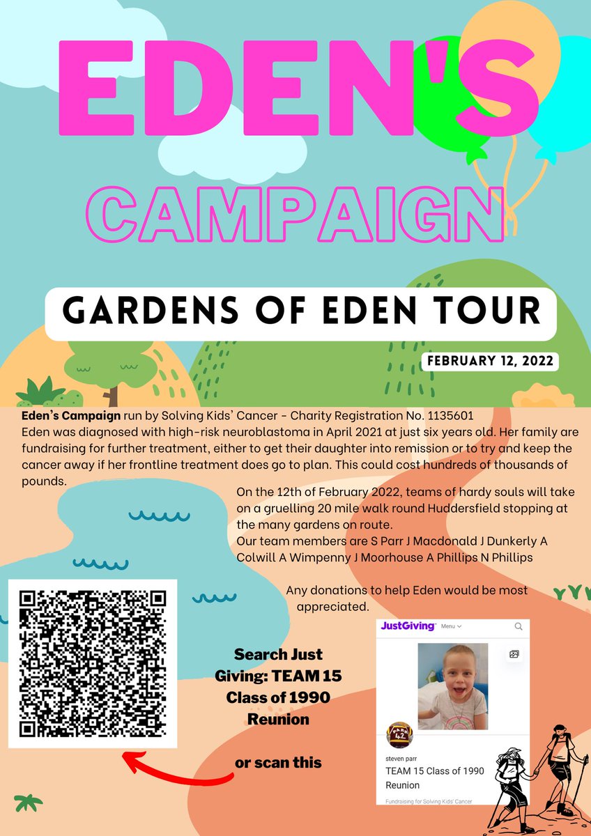 It’s the big day tomorrow in #huddersfield ! 💕💕💕💕💕
440 of us will be doing a 22 mile walk to raise funds for 6 year old <a href="/Edens_Army_/">Eden's Fight Against Cancer - Eden's Army</a>  to get her to #NewYorkCity Any support, post shares, donations would be most appreciated ❤️ <a href="/SirPatStew/">Patrick Stewart</a> <a href="/Casey/">Casey Neistat</a> <a href="/htafc/">Huddersfield Town</a> <a href="/Giantsrl/">Huddersfield Giants 🐮🔔</a> <a href="/Examiner/">ExaminerLive</a>