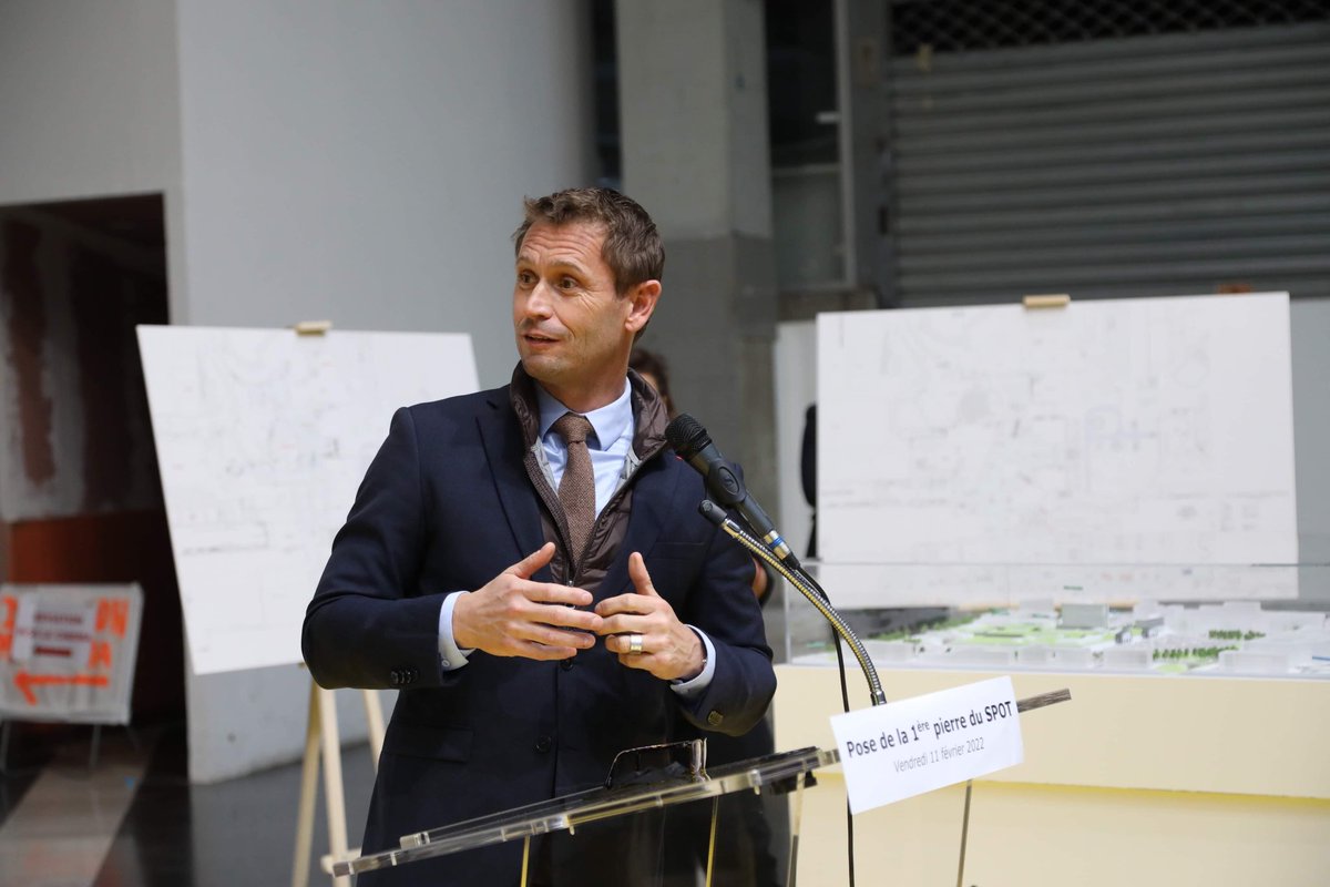 eggarorlop's tweet photo. Pose de la 1ere pierre du « Spot ». 
Un moment d’une rare émotion, historique, concrétisant des années de travail de nos équipes.
Et inauguration du #Tfouparc, nouvelle offre inédite de loisirs
@VilledEvryCourc
@grandparissud
@CDEssonne
@Prefet91
#evry2
@BanqueDesTerr
@CGRCinemas https://t.co/D8DLYNHdru