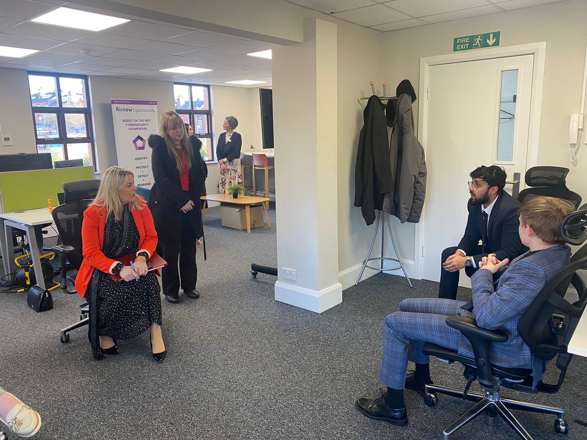 AirnowCybersec's tweet photo. Yesterday Airnow Cybersecurity received a visit from MP @mimsdavies who came to discuss our success with the #Kickstarterscheme. The Minister praised us for the work we have done over the last year. It was inspiring to hear how this scheme positively affected the nation. https://t.co/KX5p8JPwGb