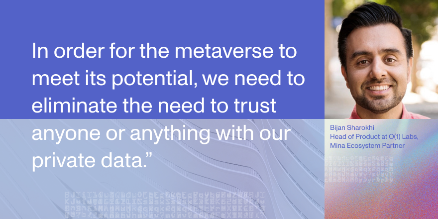 MinaProtocol's tweet photo. The metaverse needs privacy and #ZeroKnowledge proofs can be the solution.💡

Check out this article by #Mina ecosystem partner, @bijan_sha at @O1_Labs about how ZK can save the metaverse from becoming a dystopian surveillance state. 

@DefiantNews ➡️ https://t.co/X4WKvkm7oL https://t.co/EpVTXURvqD