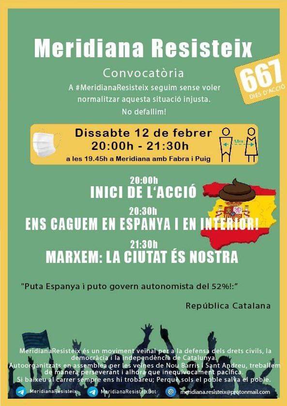📣CRIDA A LA RESISTÈNCIA‼️

Aquest dissabte el Govern de Vichy torna a vulnerar els nostres drets.

Vol fer desaparèixer el dret de manifestació i demostrar, una vegada més, que els represaliats i exiliats els fan nosa.

Farem costat a les companyes de Meridiana✊🏼

#CDRenXarxa