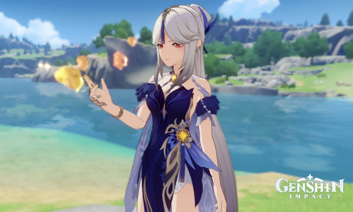 onlineSarah's tweet photo. The way I snuck back to playing #GenshinImpact the last 2 days just so I can get this outfit. https://t.co/GocwKMvHMx