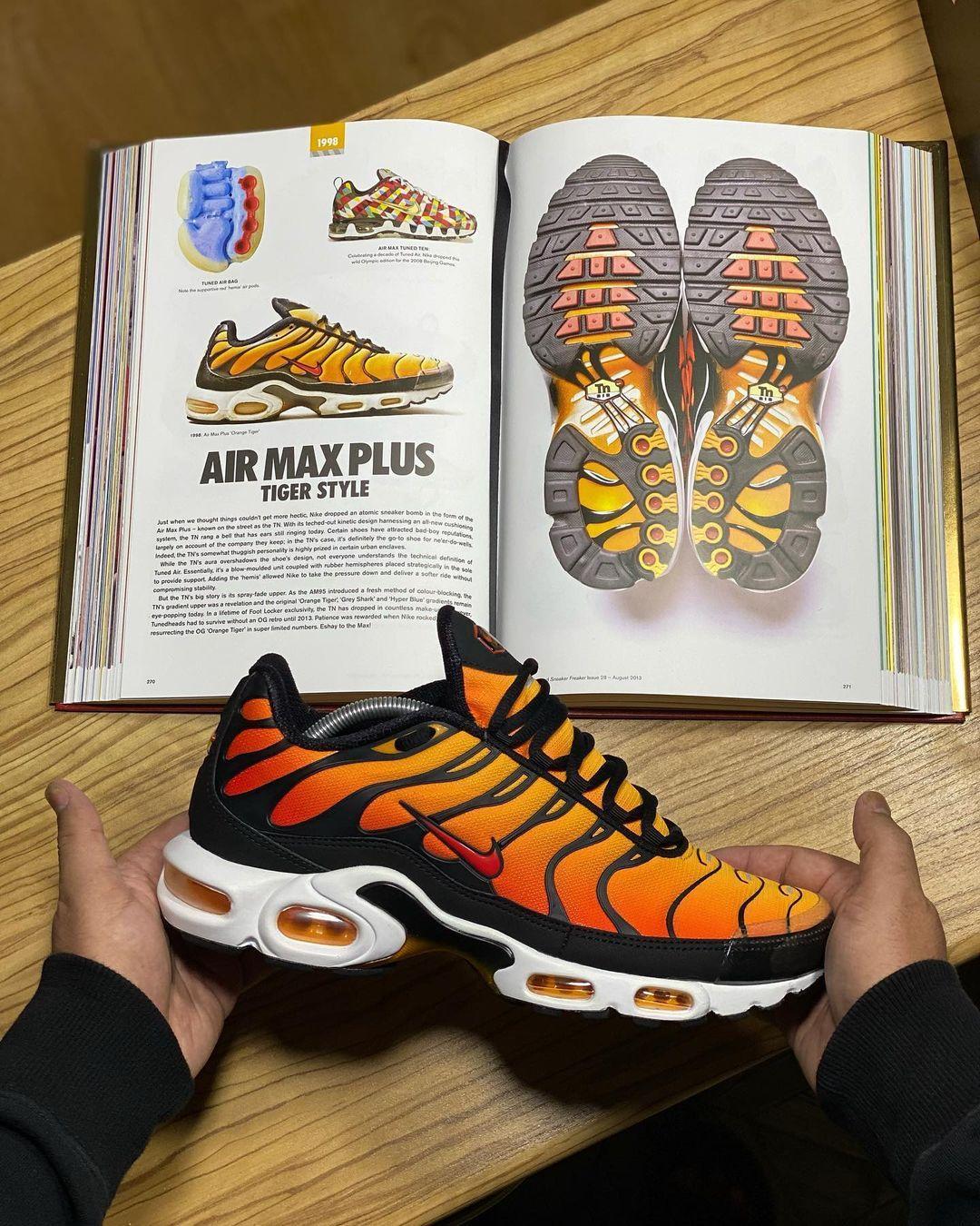 Sneaker Freaker on "Is the Nike Air Max Plus 'Tiger' the best TN colouway? 👑 See what made the list: https://t.co/b2txYScPQl 📸: @ barra_wudja / IG https://t.co/sppbxFCHRZ" / Twitter