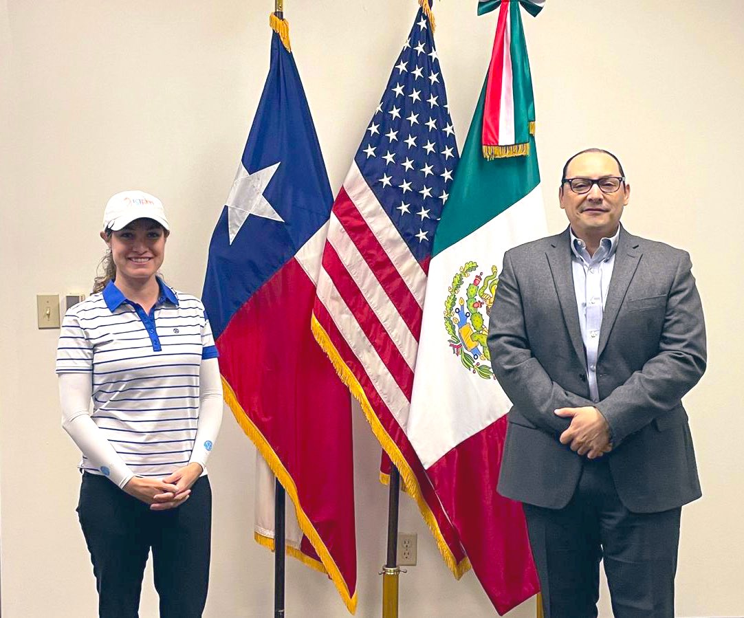 Privilegio recibir en <a href="/ConsulMexDal/">ConsulMexDal</a> la visita de una estrella mexicana profesional del ⛳️ Golf 🏌️‍♂️ en 🇺🇸 y el 🌎, representante Olímpica de 🇲🇽 en Rio16 y talento deportivo mexicano residente en Dallas ⭐️ Texas, bienvenida <a href="/alellaneza/">Alejandra Llaneza</a> a seguir poniendo el nombre de México en alto!!