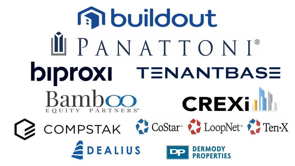 CORFACIntl's tweet photo. Thank you to our 2022 Spring Conference sponsors. We can't wait to see you in Vegas in three weeks! #CORFAC #buildout #panattoni #biproxi #tenantbase #bambooequitypartners #crexi #compstak #costar #dealius #dermodyproperties https://t.co/DjTbAnTE5k