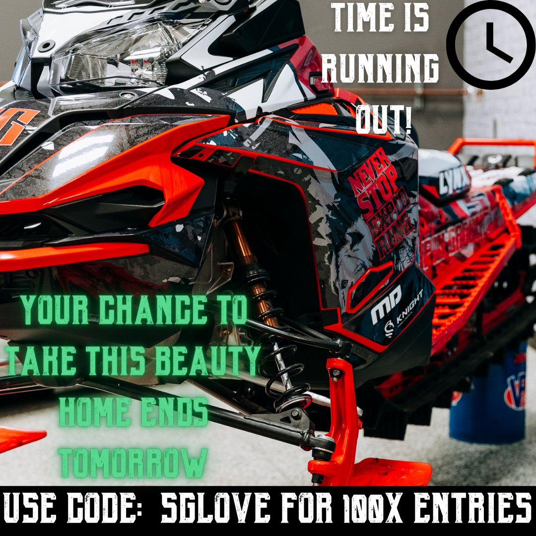 STOMPINGROUNDAB's tweet photo. SGVI ENDS AT 11:59PM MST TOMORROW!! 😱
YOU DO NOT WANT TO MISS BRINGING THIS HOME 🤩 Use code SGLOVE and get 100 X THE ENTRIES!! HURRY BEFORE IT'S TOO LATE! 
#lynx #boondocker4100 #outdoorlifestyle #sledding 
#sendit #winit #dreams #getentered https://t.co/mnebS2Wf06