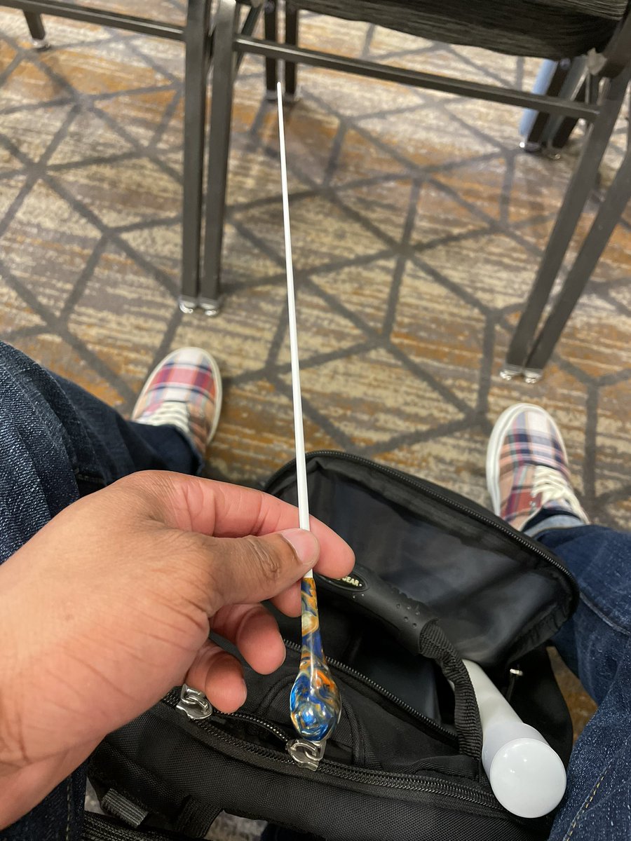 markp408's tweet photo. Ok! I don’t need this 3rd baton……..but..ummm- I’m at TMEA!!!!!🥰🥰
“Anticipation is IN THE AIR!” #tmea2022  #makingmusictogether #musiceducator #musiceducatorstexas https://t.co/Vhqf97mBwa