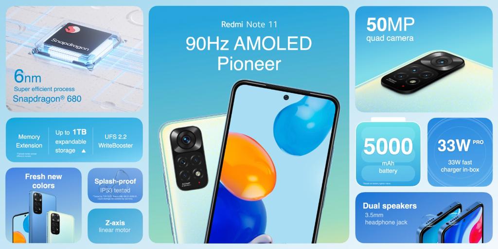 aleenarathore's tweet photo. The most anticipated phones, the Redmi Note 11 pro and Redmi Note 11, have finally launched in Pakistan. All these phones are found with incredible features. Are you ready to #RiseToTheChallenge 50MP AI quad camera!! 
#RedmiNote11Series
Order now: https://t.co/F8RbDGPszi https://t.co/2l4qaglYN5