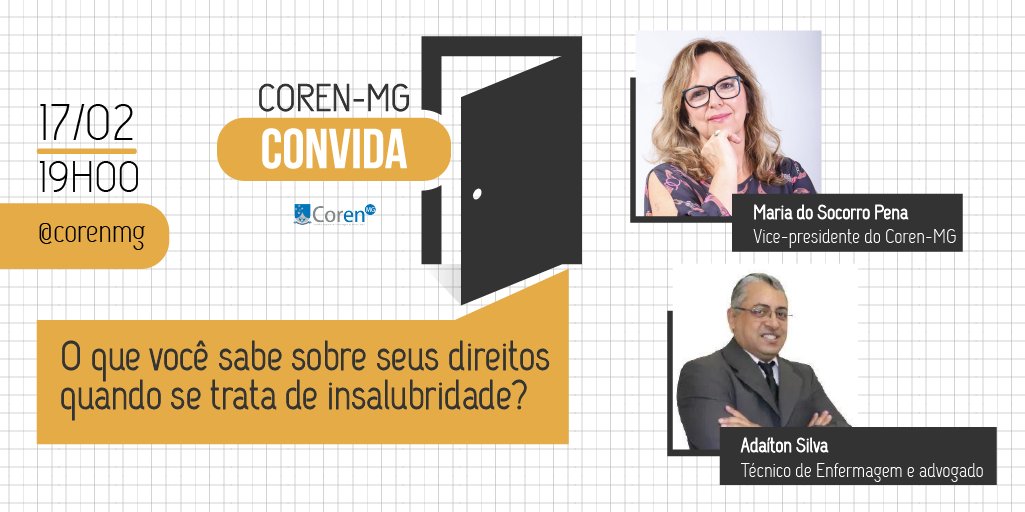 corenmg's tweet photo. Coren-MG promove um novo encontro para levar mais informação e conhecimento à enfermagem

#corenmg #insalubridade #corenmgconvida https://t.co/gfnnJ6PFsb