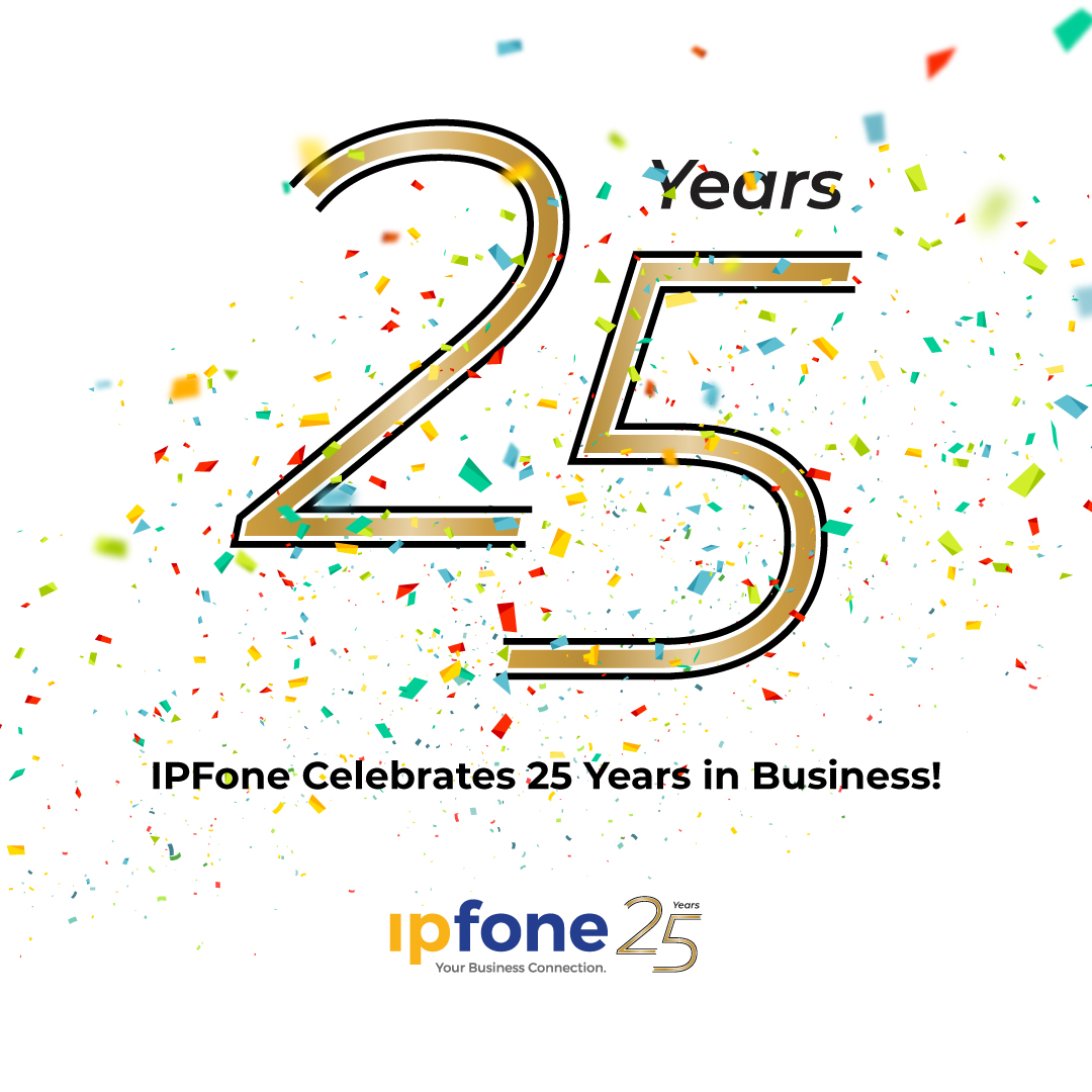It's official,  IPFone is celebrating its 25th year in business! 🎉Learn about it here: ow.ly/pYKh50HTcaW

#ipfone #happy25th
