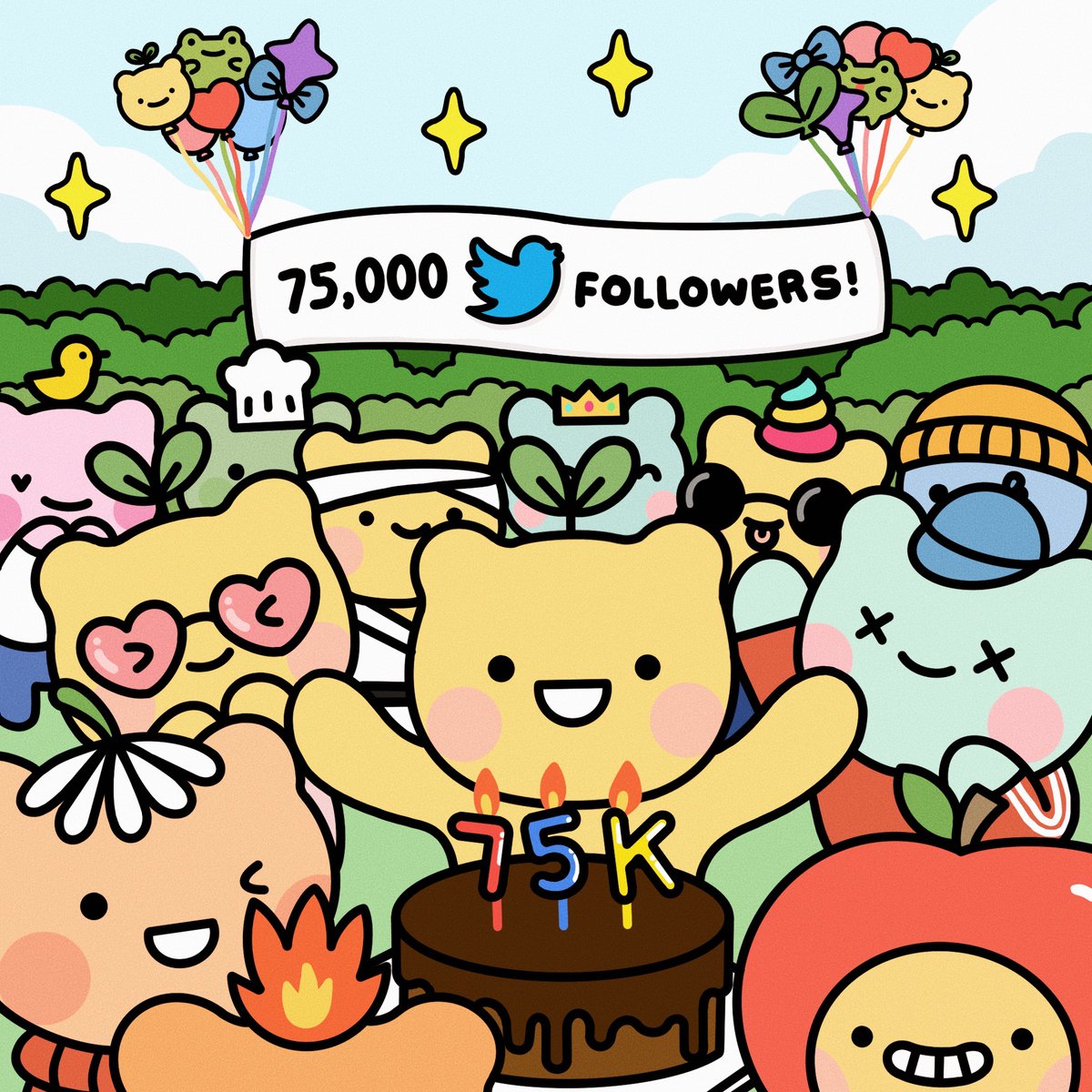 Thank you all for 75,000+ Twitter followers! 🥳